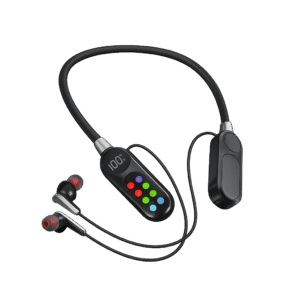 Black iFB K62 sport wireless neckband earphones with digital battery display